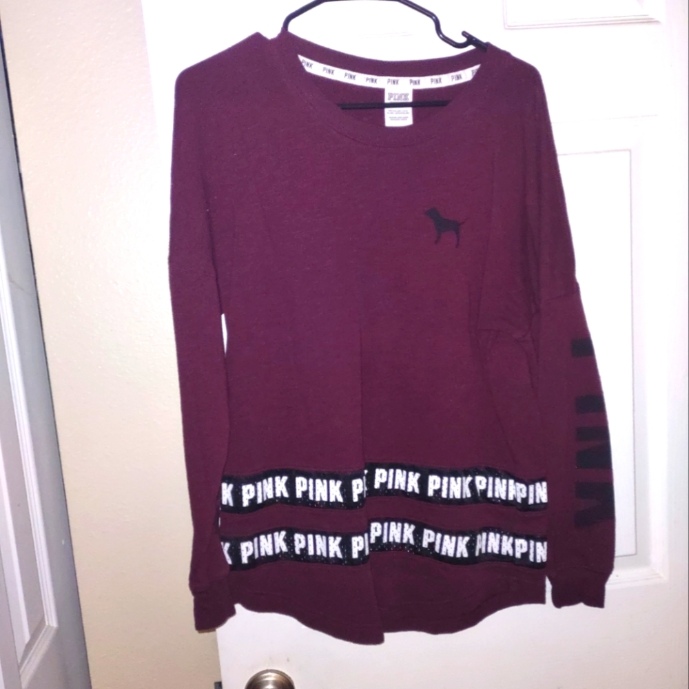 PINK Maroon Long Sleeve